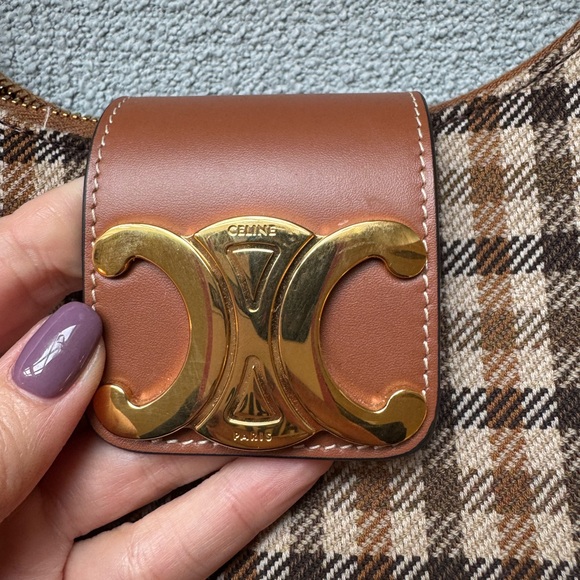 MEDIUM AVA TRIOMPHE BAG in Tartan Textile and calfskin - Picture 8 of 9